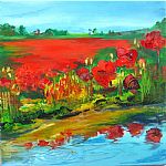 Poppies Reflected by Artist Georgia Hurst
