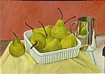 pears in dish by Artist Minnie  Wills