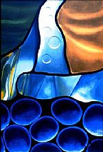 Ocean Sunset Splash by Artist Ren  Ferri