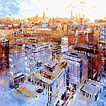 London Skyline by Artist Brian Elwell