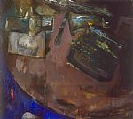 still life with typewriter by Artist Zbigniew Juszczak