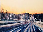 Winter Road by Artist Tina Viljoen