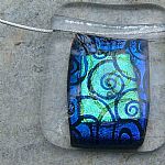 Contemporary glass pendant by Artist Ammonite  Designs