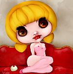 Lola and the candy store by Artist Cristina Ghelfi