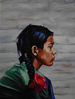 Chica columbiana by Artist Hansmartin Petzel