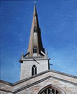 Saint Peters Church Spire Sharnbrook by Artist Lucas Witte-Vermeulen