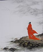 Gazing at the Autumn Water by Artist Hu Li