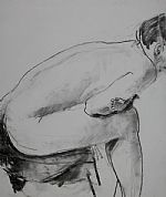 seated, looking down by Artist Suzanne Lykiard