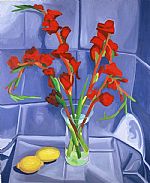 Gladioli and Lemons by Artist Richard Fuller