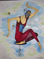Acrobats by Artist Irina Basalik el Houri