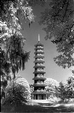 Kew Pagoda - Ifra red by Artist Mike Curry