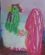 Proud Chicken  by Artist Maria  Lavrova