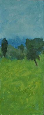 Sky trees trees grass by Artist Gerry Hunt