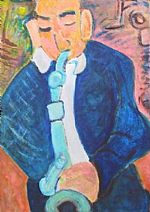 Jazz Player by Artist Elizabeth Edwards