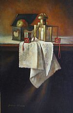 Apple in a Box by Artist Diane Urwin