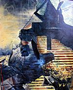 Black Piano by Artist Steven Gacsi