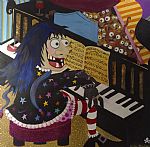 witch and piano by Artist kate berlinn