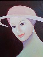 lady in a hat by Artist TESSA GKOTZAMANI