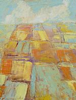 fields from the hill by Artist Alison King