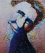 Women with necklace and jar by Artist Yevgeny  Gorbachev