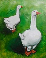 "New York Geese (Hudson River Valley)" by Artist Ella Guru